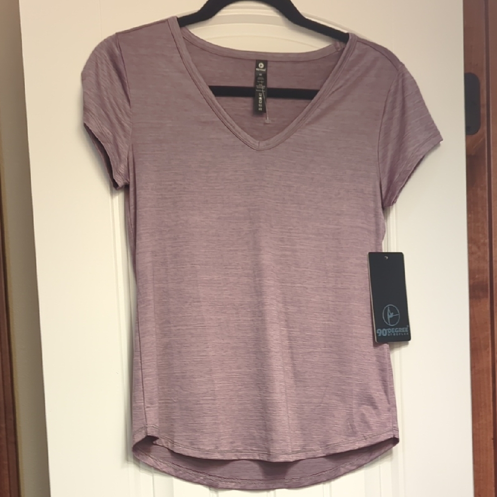 90 Degree By Reflex Women's Short Sleeve Tee - Light Purple